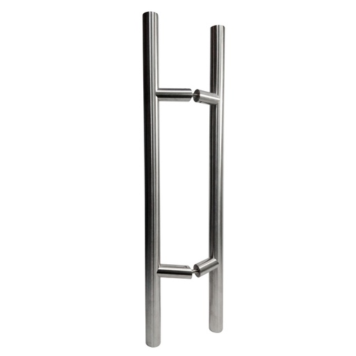 1-1/4” DIAMETER - 155º OFFSET LADDER PULL HANDLE BACK-TO-BACK - SATIN STAINLESS STEEL MOD. L27