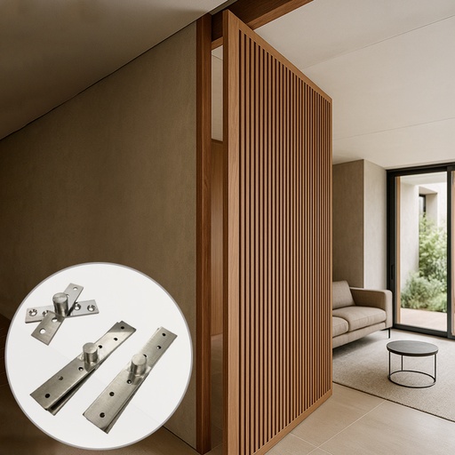 Door Pivot Hinge - Solid Brass Material - Stainless Steel - Model 2503NS (Max. 44 lbs) / 2505NS (Max. 66 lbs)
