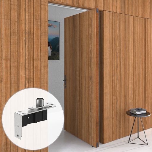 [JK05201] JNF - Top Door Pivot Hinge with Moveable Axis - Stainless Steel - Model JK05201R