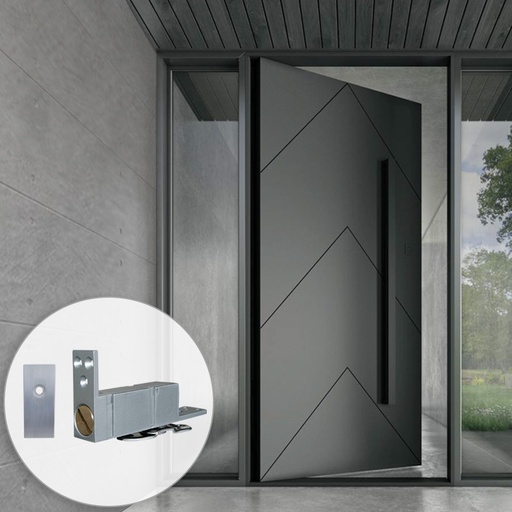 [JK05199] JNF - Bottom Spring Pivot Hinge - Stainless Steel - Max. 99 lbs - Model JK05199