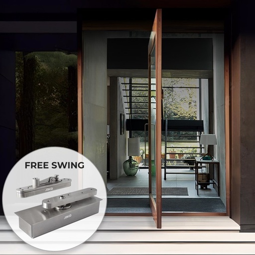 JNF - Heavy Duty Free-Swing Door Pivot - Max. 1100 lbs - Stainless Steel - Model JK05500