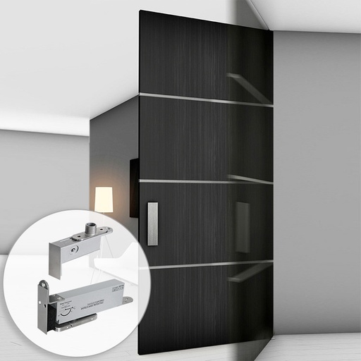 [JK05204] HEAVY DUTY HYDRAULIC DOOR PIVOT WITH SOFT-STOP - MAX. 220LB - STAINLESS STEEL MOD. JK05204