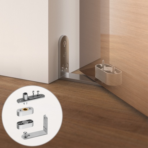 JNF - Fixed Free-Swinging Pivot System - Stainless Steel - Max. 220 lbs - Model JK05202