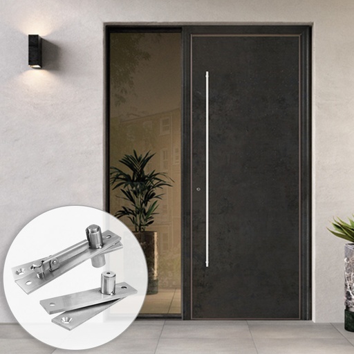 [10100] Heavy Duty - Concealed Door Pivot - Adjustable - Max. 176 lbs - Stainless Steel - Model 10100