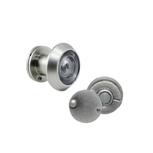 160º DOOR VIEWER WITH PRIVACY COVER - SOLID BRASS - MOD. MJ1