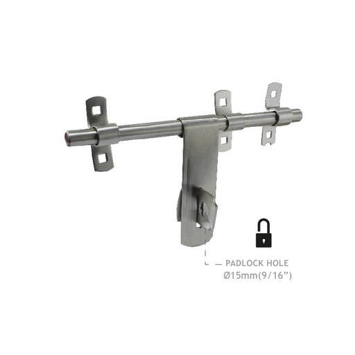 [DA-1901-10] SLIDING LATCH BOLT - STAINLESS STEEL 304 MOD. DA-1901-10 