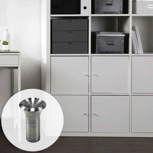 CABINET KNOB - STAINLESS STEEL - MOD. W332 (9/16&quot;, 13/16&quot;, 1&quot;)
