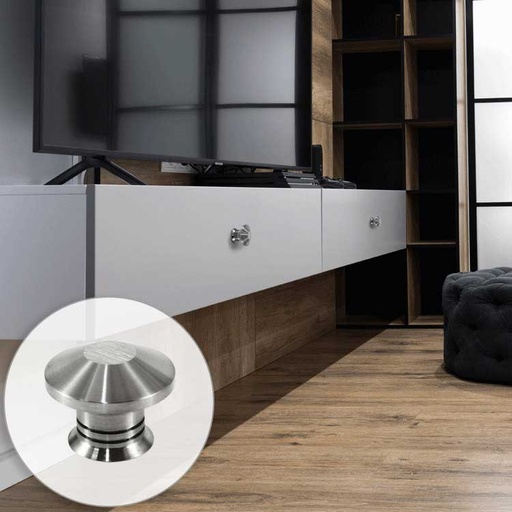 CABINET KNOB - 304 STAINLESS STEEL MOD. W125 (13/16&quot;, 7/8&quot;)