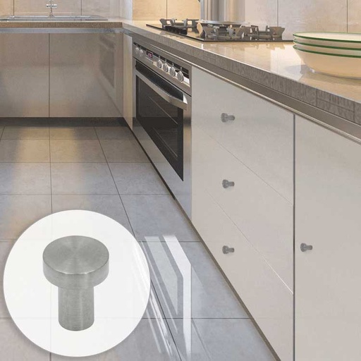 CABINET KNOB - 304 STAINLESS STEEL - (9/16&quot;, 13/16&quot;) - MOD. W121