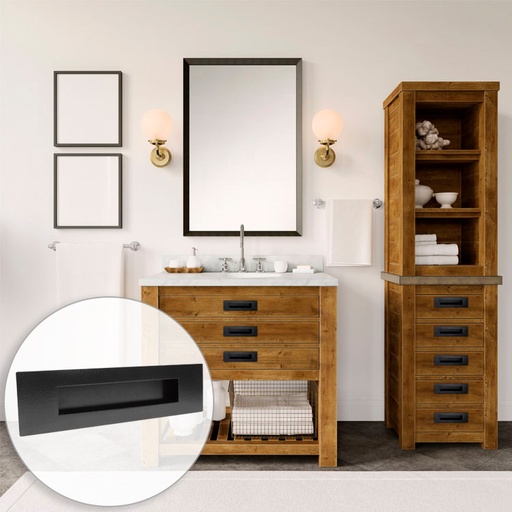 2 Pack - Recessed Flush Pull - Rectangular - Stainless Steel - 7-7/8&quot;-11-13/16&quot; - Model J903