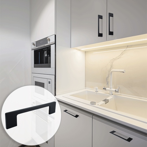 CABINET HANDLE - 304 SOLID STAINLESS STEEL - MOD. W110