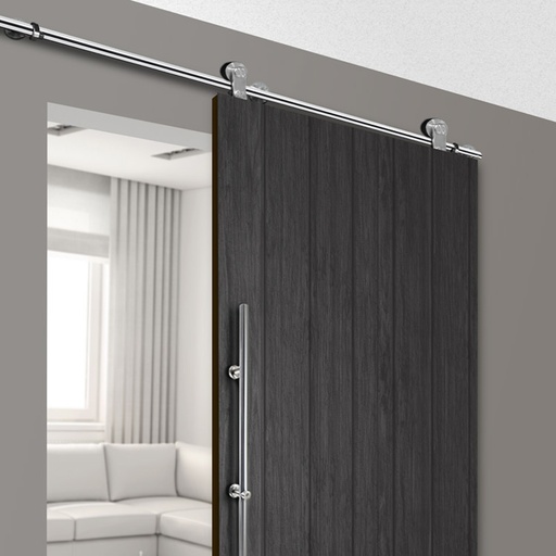 [CY-0125SS] "CLASSIC" SERIES - BARN DOOR HARDWARE KIT - 176 LBS - MOD. CY-0125SS