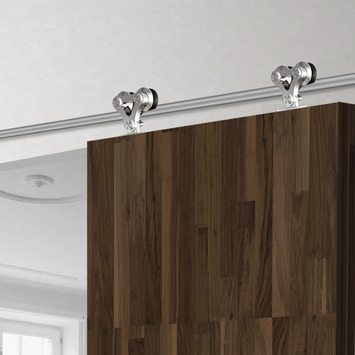 [CY-S07] “DOUBLE” SERIES - BARN DOOR HARDWARE KIT - 176 LBS - MOD. CY-S07