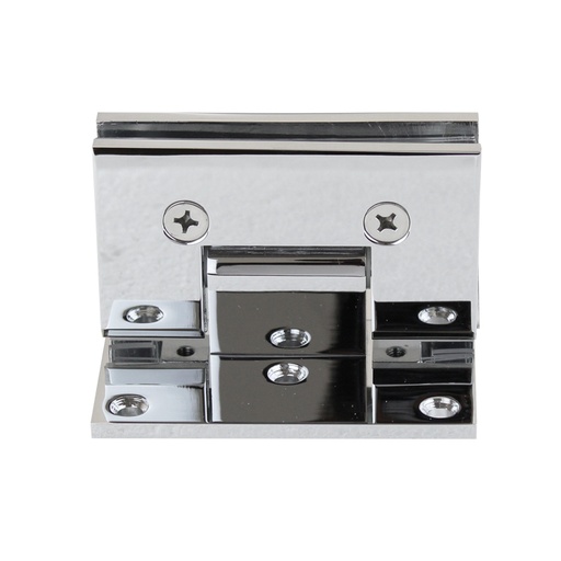 [VTR-135CP] 90° GLASS-TO-GLASS OFFSET BACK PLATE HINGE - SOLID BRASS MOD. VTR-135CP