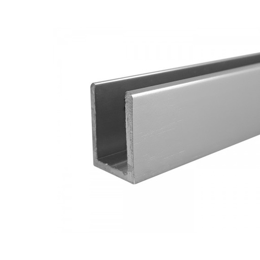 STANDARD &quot;U&quot; CHANNEL FOR 3/8&quot; GLASS - HIGH 3/4&quot; MOD. JK003