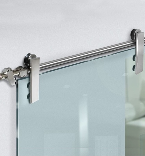 [CY-926SET] "MIAMI 1" SQUARE BARN DOOR SYSTEM - 176 LBS MOD.CY-926SET