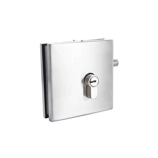 SQUARE PATCH FITTING LOCK - GLASS LOCK OR LATCH KEEPER - 304 STAINLESS STEEL MOD. PS-130