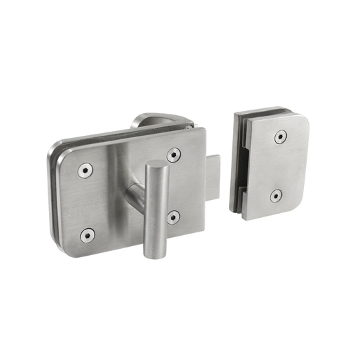 [JK17502] RECTANGULAR PATCH DOOR LOCK - 304 STAINLESS STEEL MOD. JK17502