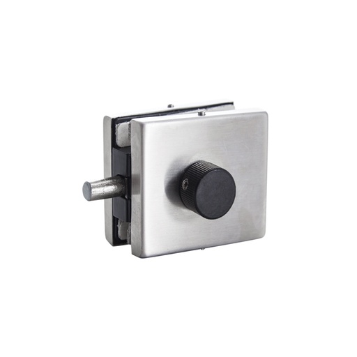 SQUARE PATCH DOOR LOCK - GLASS LOCK OR LATCH KEEPER - 304 STAINLESS STEEL MOD. PS-120