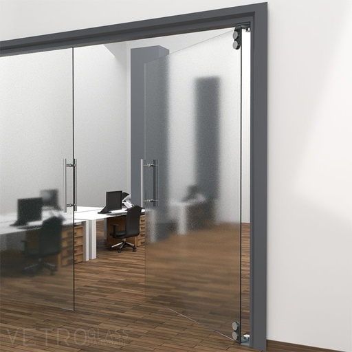 TOP / BOTTOM PIVOT FOR GLASS DOOR - STAINLESS STEEL MOD. VTR-01