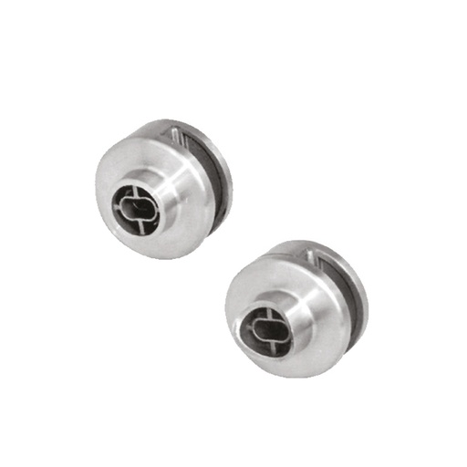 SINGLE PANEL CONNECTOR FOR TEMPERED GLASS - FLAT OR CONCAVE - 304 STAINLESS STEEL MOD. CY-32
