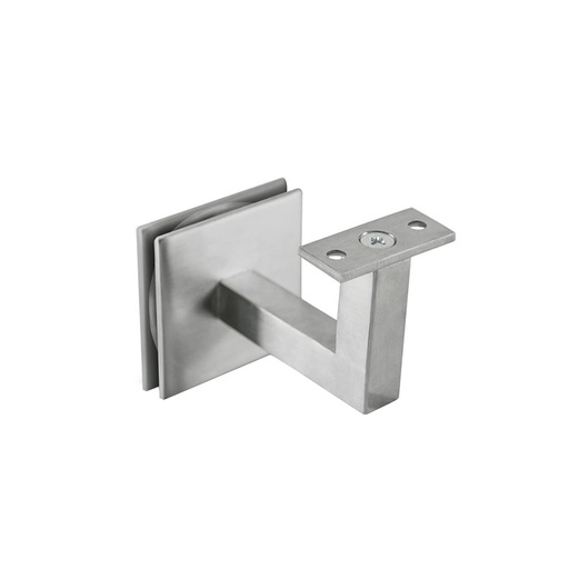 [JP032SS] SQUARE GLASS-MOUNTED HANDRAIL BRACKET - 304 STAINLESS STEEL MOD.JP032SS