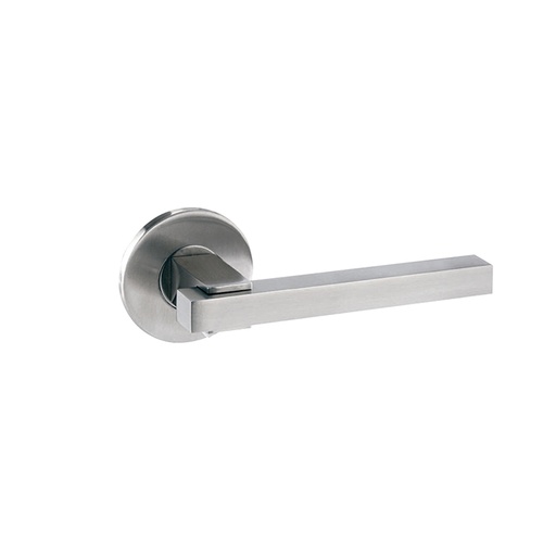 [MANPRI1910] PRISMA EURO LEVER SET WITH ROUND ROSETTE - STAINLESS STEEL MANPRI1910