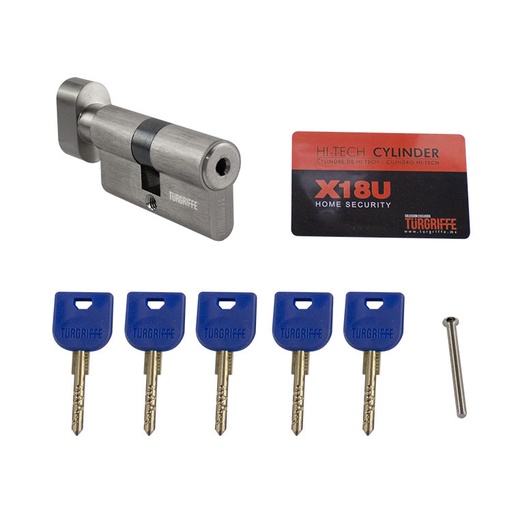 TÜRGRIFFE EURO CYLINDER KEY-THUMBTURN - HIGH SECURITY MOD. X18NS