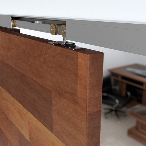 [JM960AX2-120] SLIDING DOOR HARDWARE WITH SOFT-CLOSE SYSTEM FOR WOOD DOOR - 260 LBS - MOD. JM960AX2-120