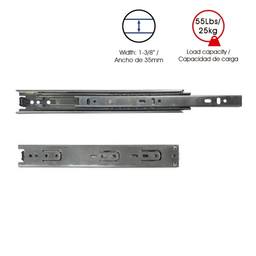 3508BZ FULL EXTENSION DRAWER SLIDE