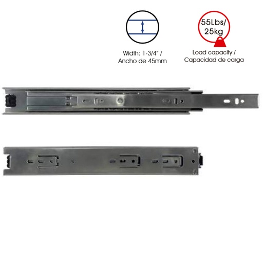 4501BZ FULL EXTENSION DRAWER SLIDE